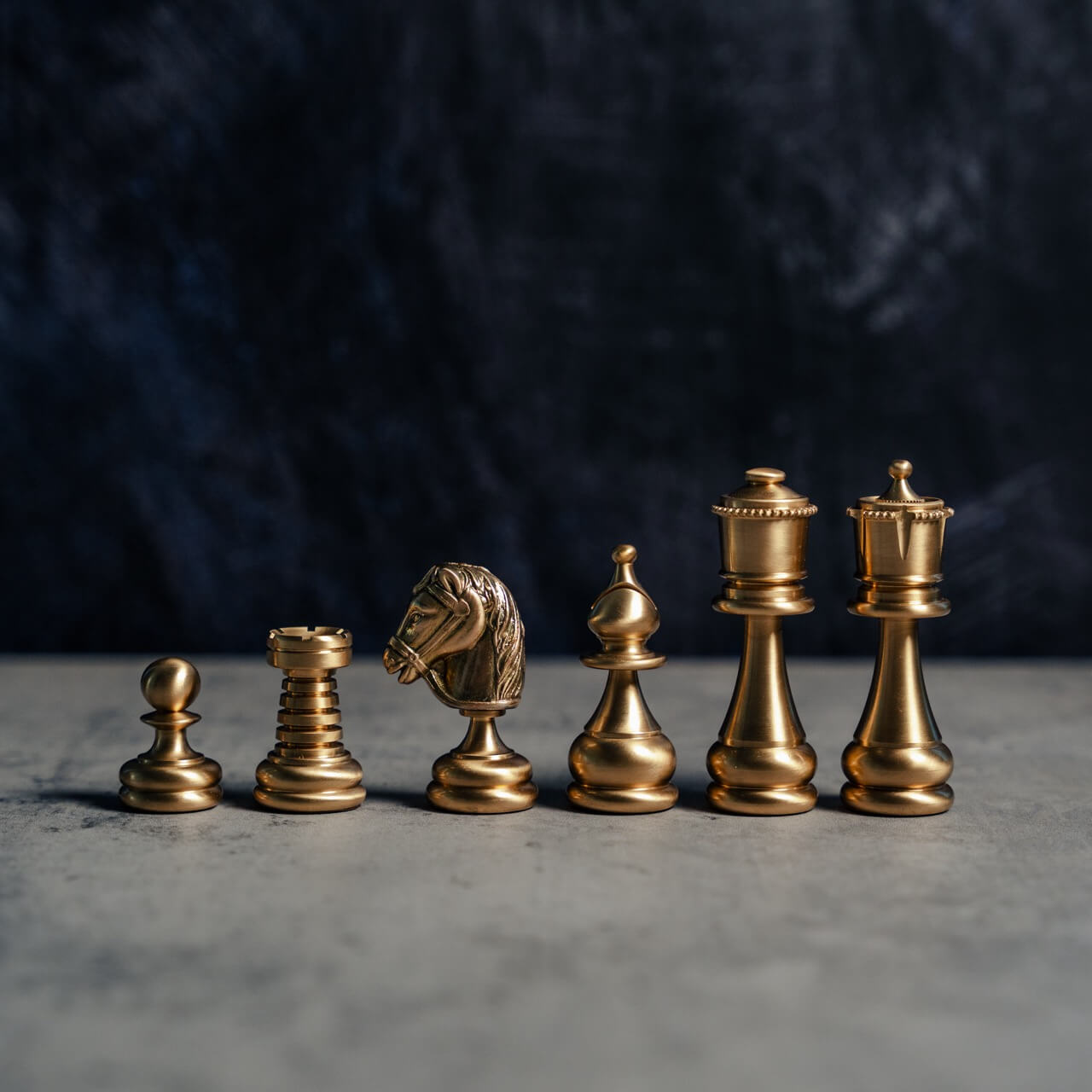 Brass Persian Chess Pieces