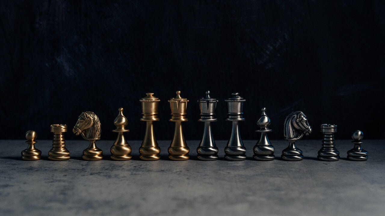 Brass Persian Chess Pieces