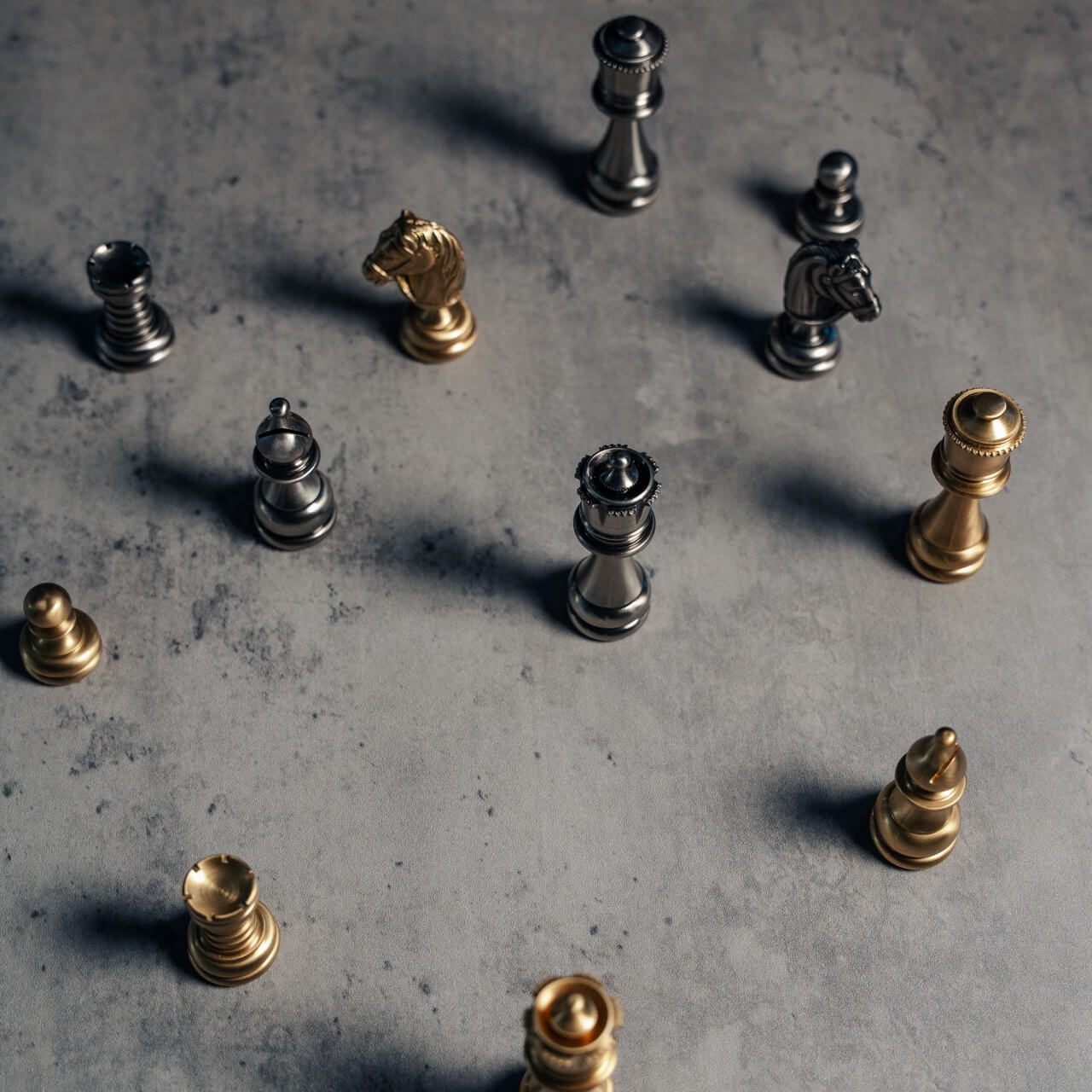 Brass Persian Chess Pieces