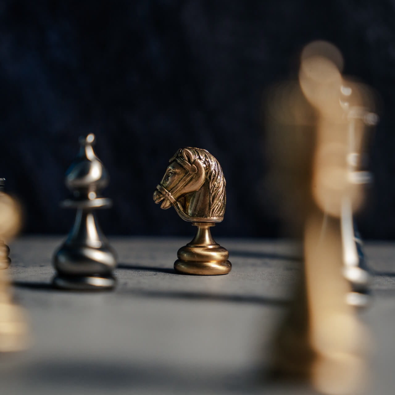 Brass Persian Chess Pieces