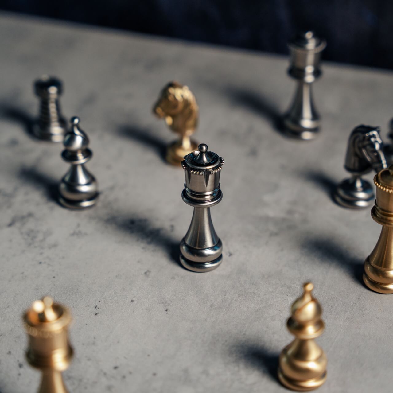 Brass Persian Chess Pieces