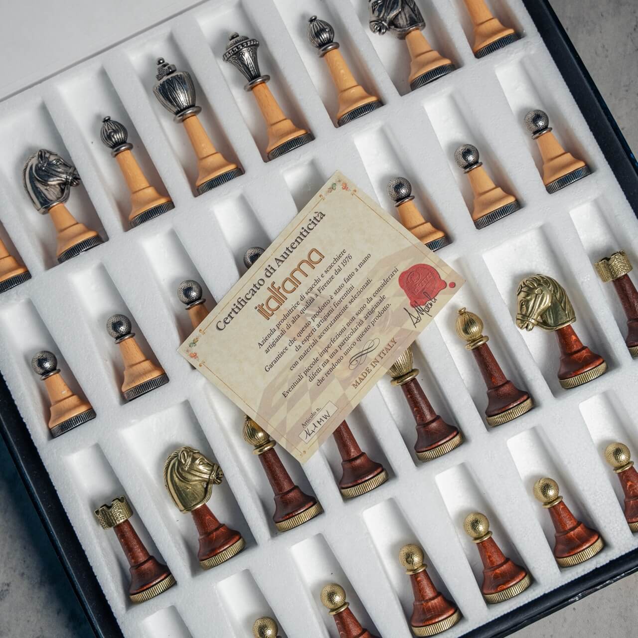 Metal & Beech Wood Classic Chess Pieces