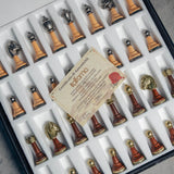 Metal & Beech Wood Classic Chess Pieces