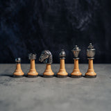 Metal & Beech Wood Classic Chess Pieces