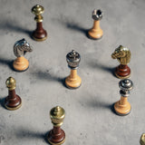Metal & Beech Wood Classic Chess Pieces