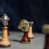 Metal & Beech Wood Classic Chess Pieces