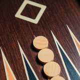 Walnut Briar Backgammon Set