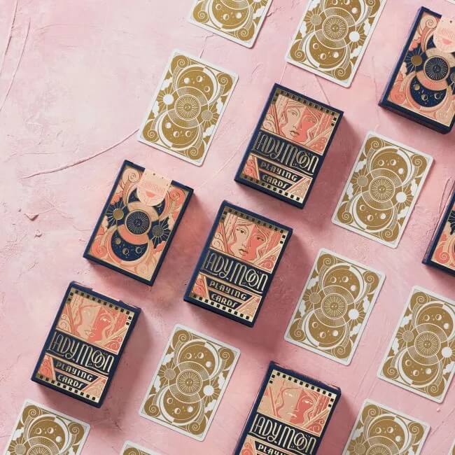 Lady Moon Playing Cards