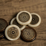 Mother Of Pearl Acrylic Ornamental Backgammon Stones