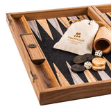 Black & Natural Cork Backgammon Set