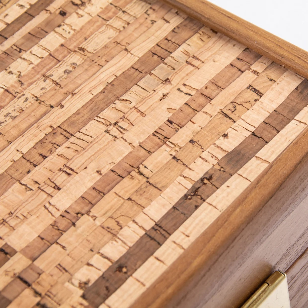 Black & Natural Cork Backgammon Set