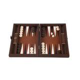 Caramel Brown Leatherette Backgammon Set