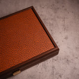 Caramel Brown Leatherette Backgammon Set