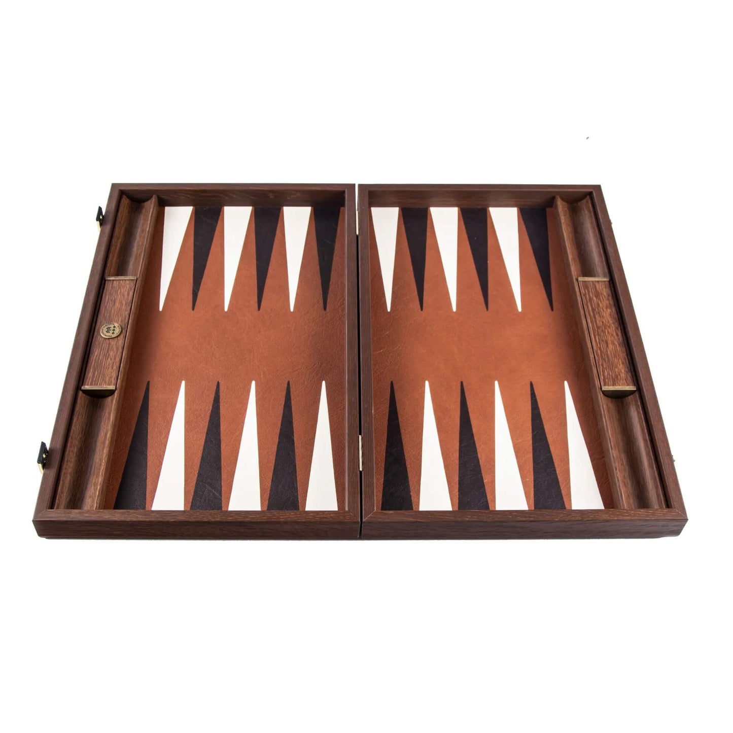 Caramel Brown Leatherette Backgammon Set
