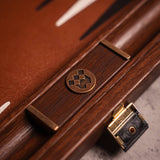 Caramel Brown Leatherette Backgammon Set