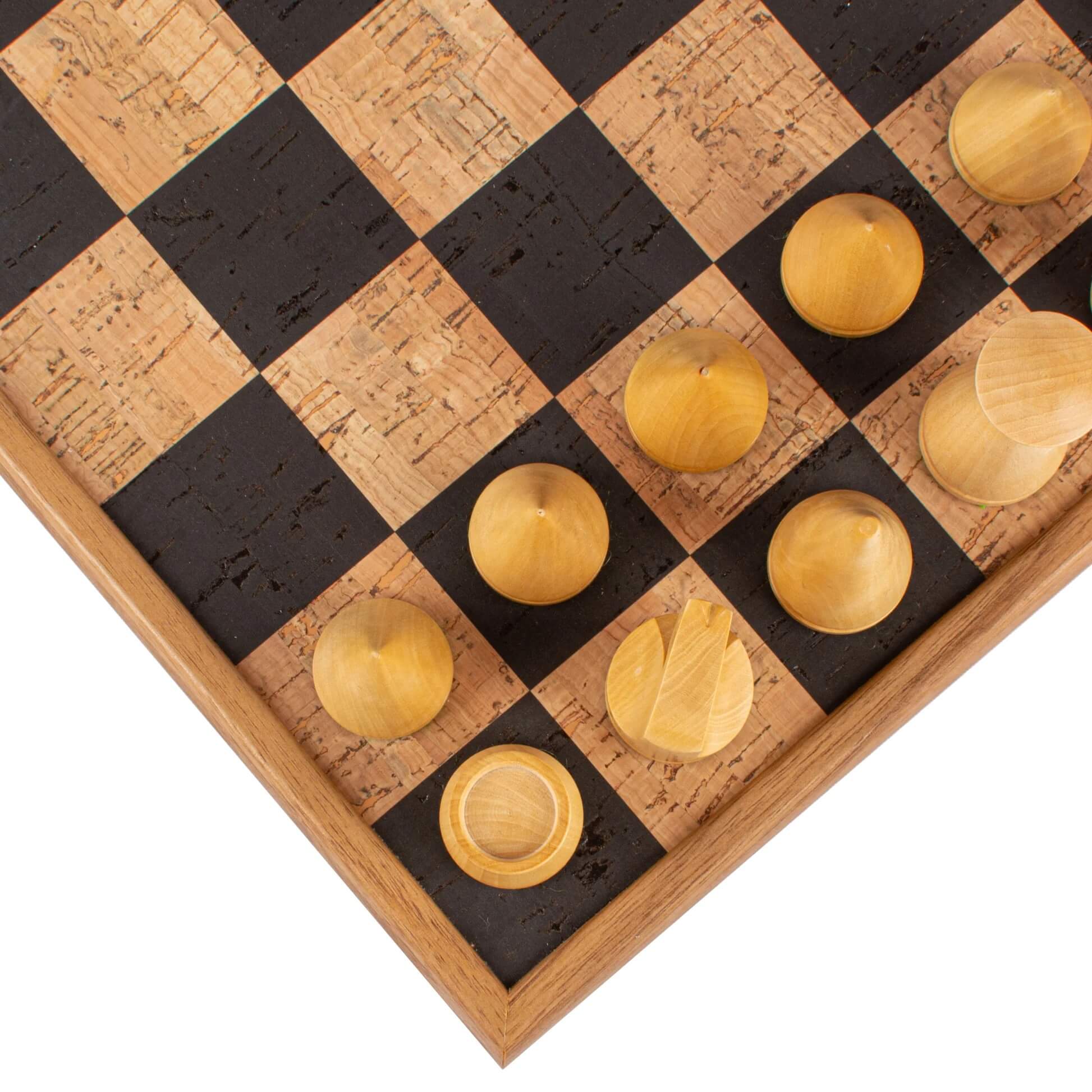 Modern Cork Chess Set