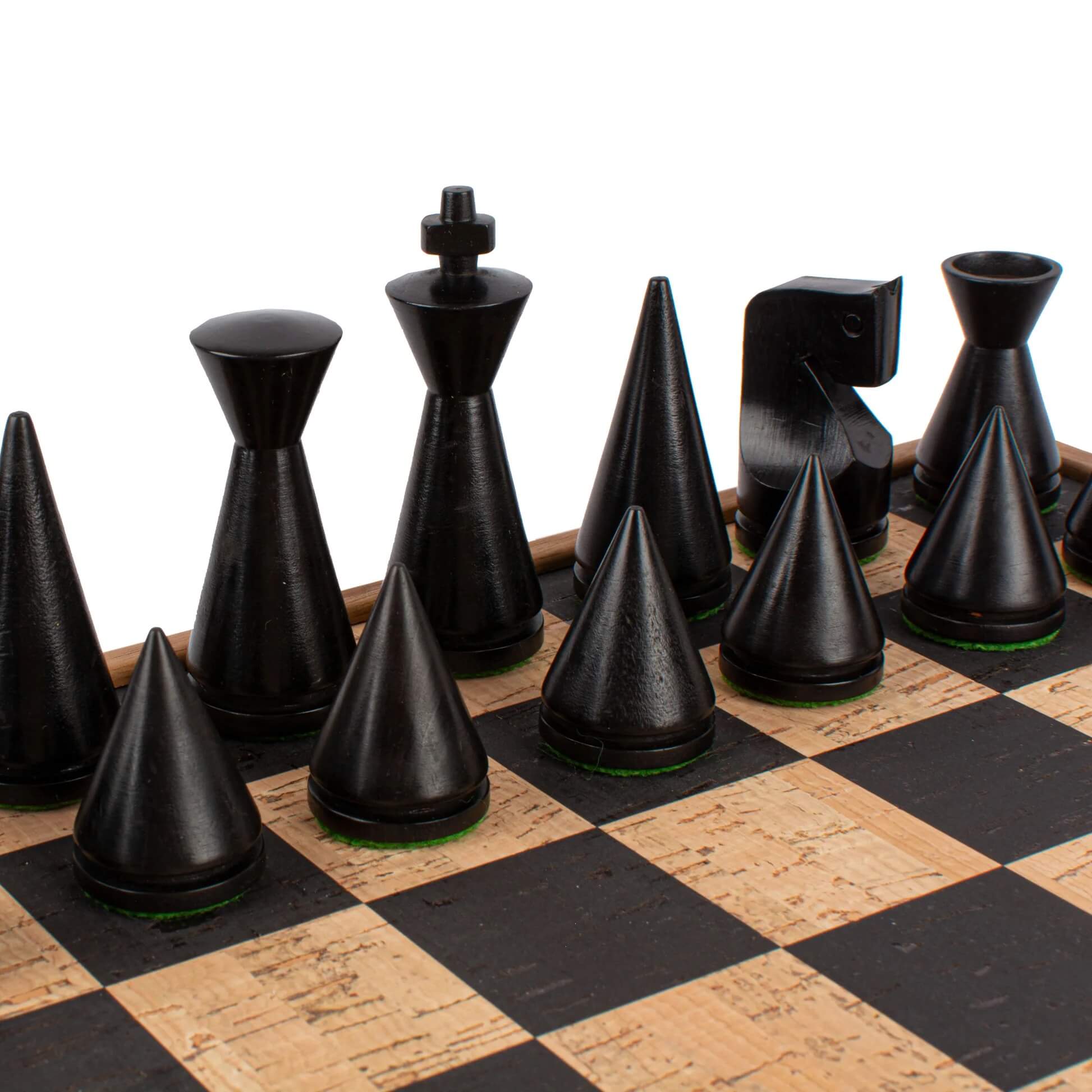 Modern Cork Chess Set