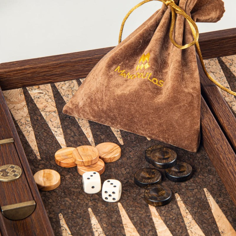 Cube Cork Backgammon Set