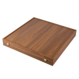 Leather Chessboard with Pewter & Pearl Chess Pieces