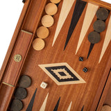Mahogany Inlaid Backgammon Set