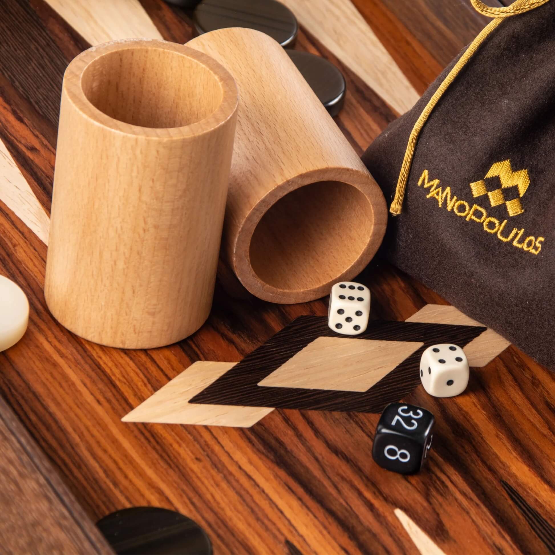 Palisander Crown Cut Backgammon Set