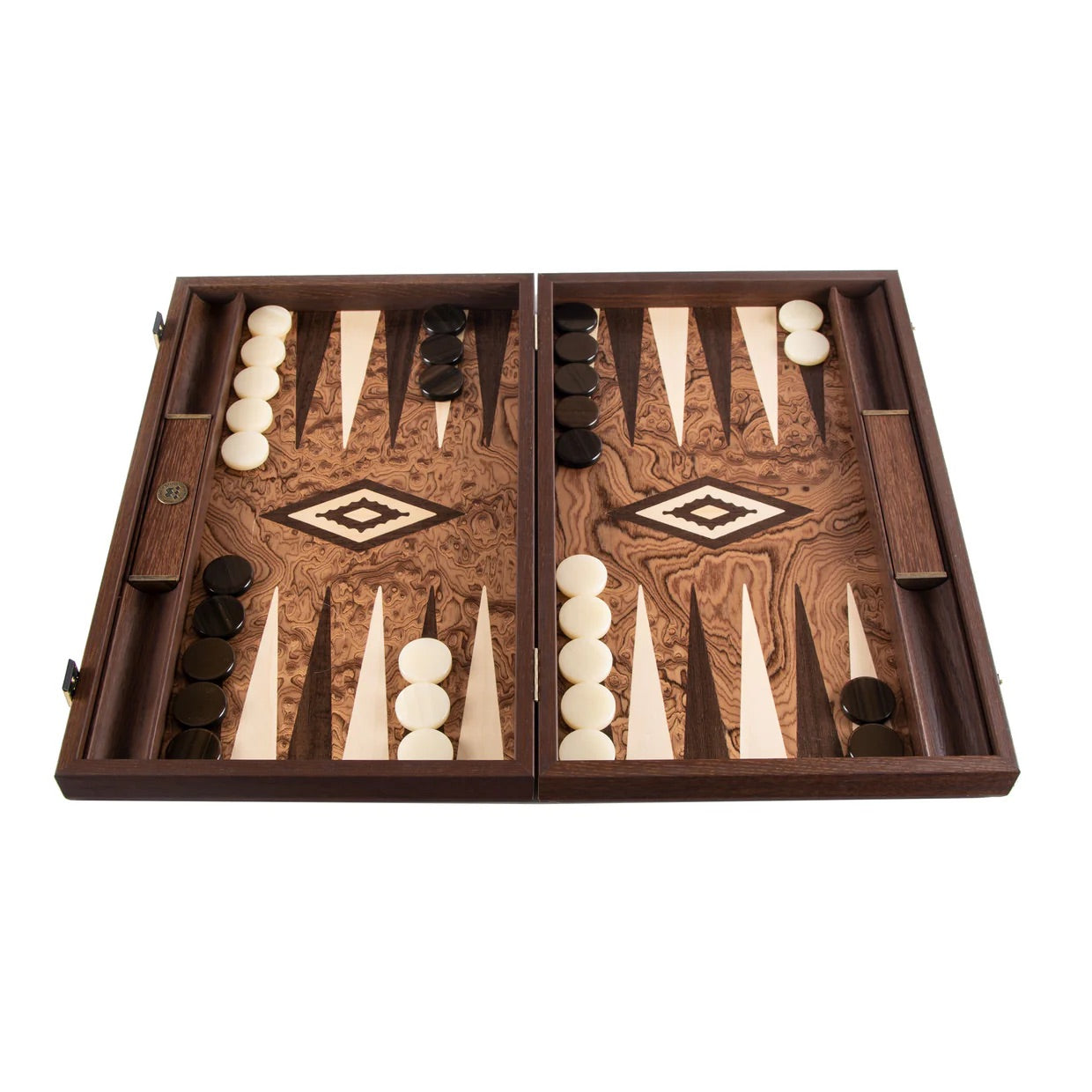 Walnut Burl Backgammon Set