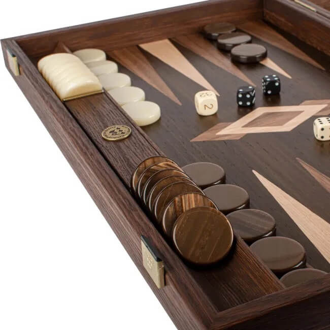 Ziricote Bookmatch Backgammon Set