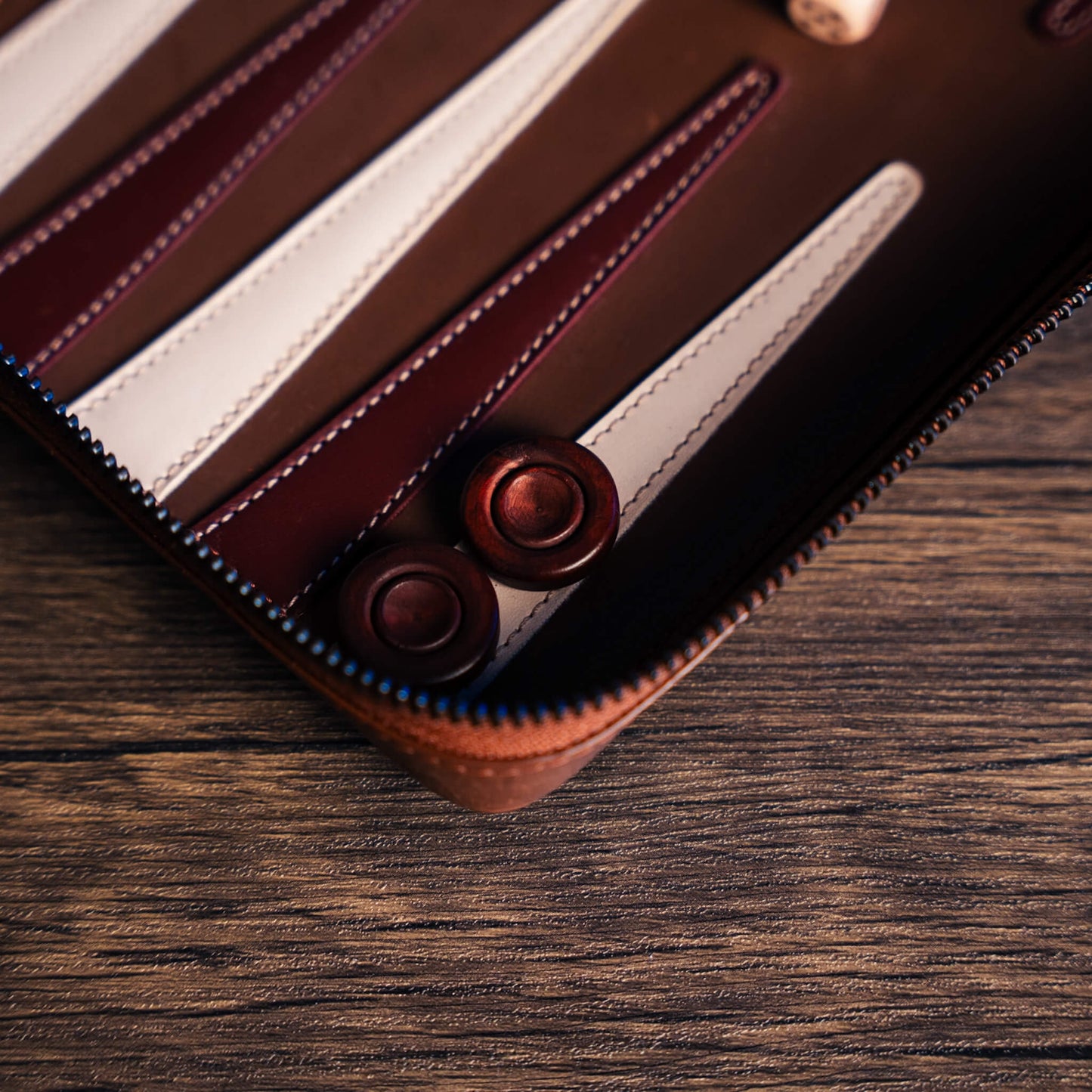 Deluxe Leather Backgammon Case