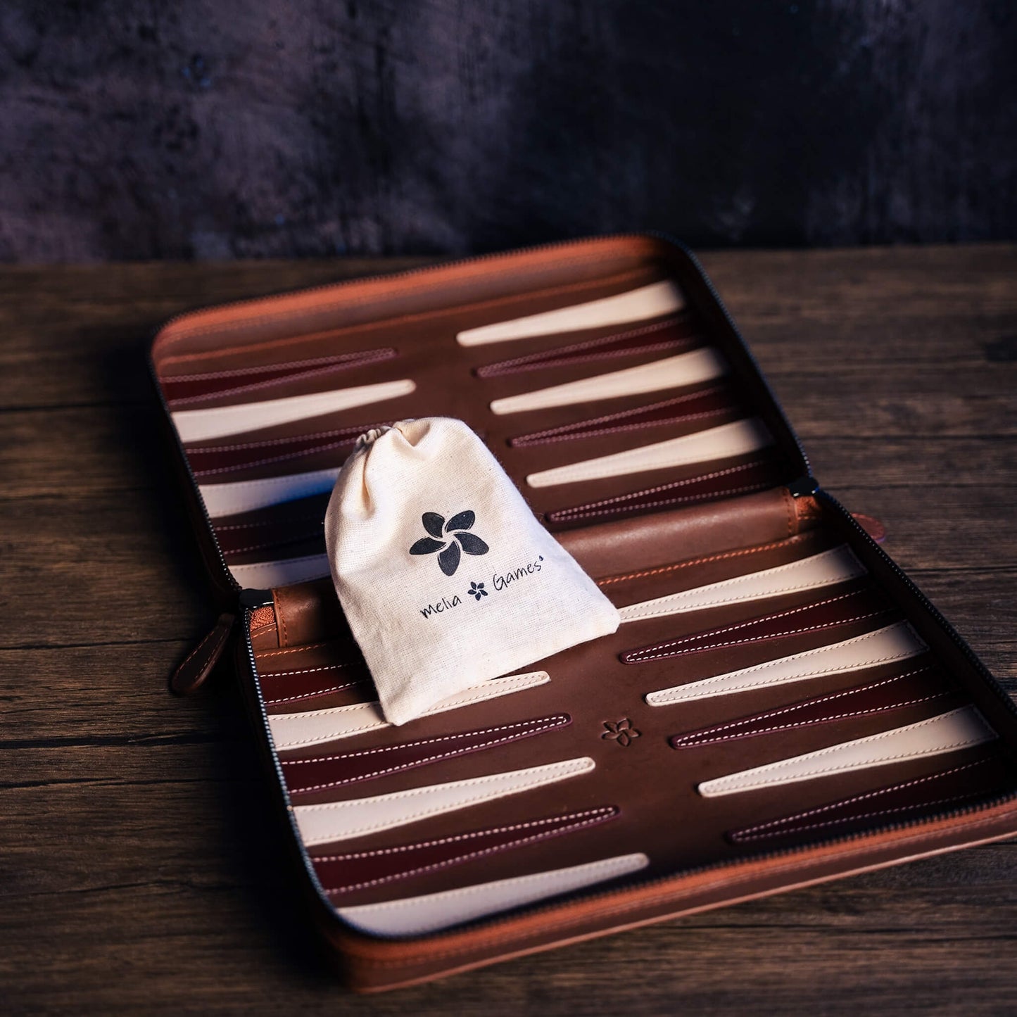 Deluxe Leather Backgammon Case