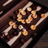 Deluxe Leather Backgammon Case