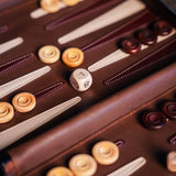 Deluxe Leather Backgammon Case