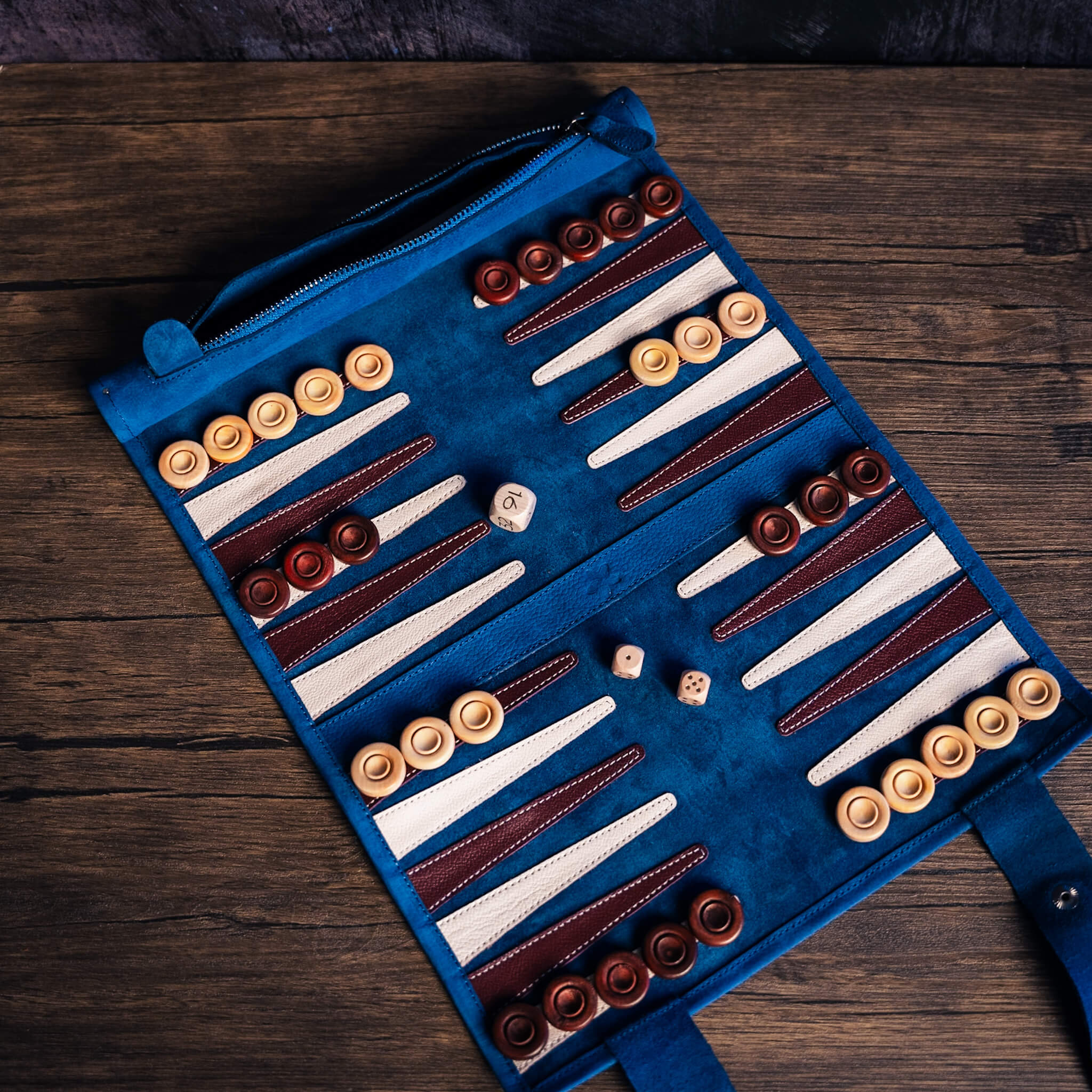 Roll-Up Nubuck Backgammon Set