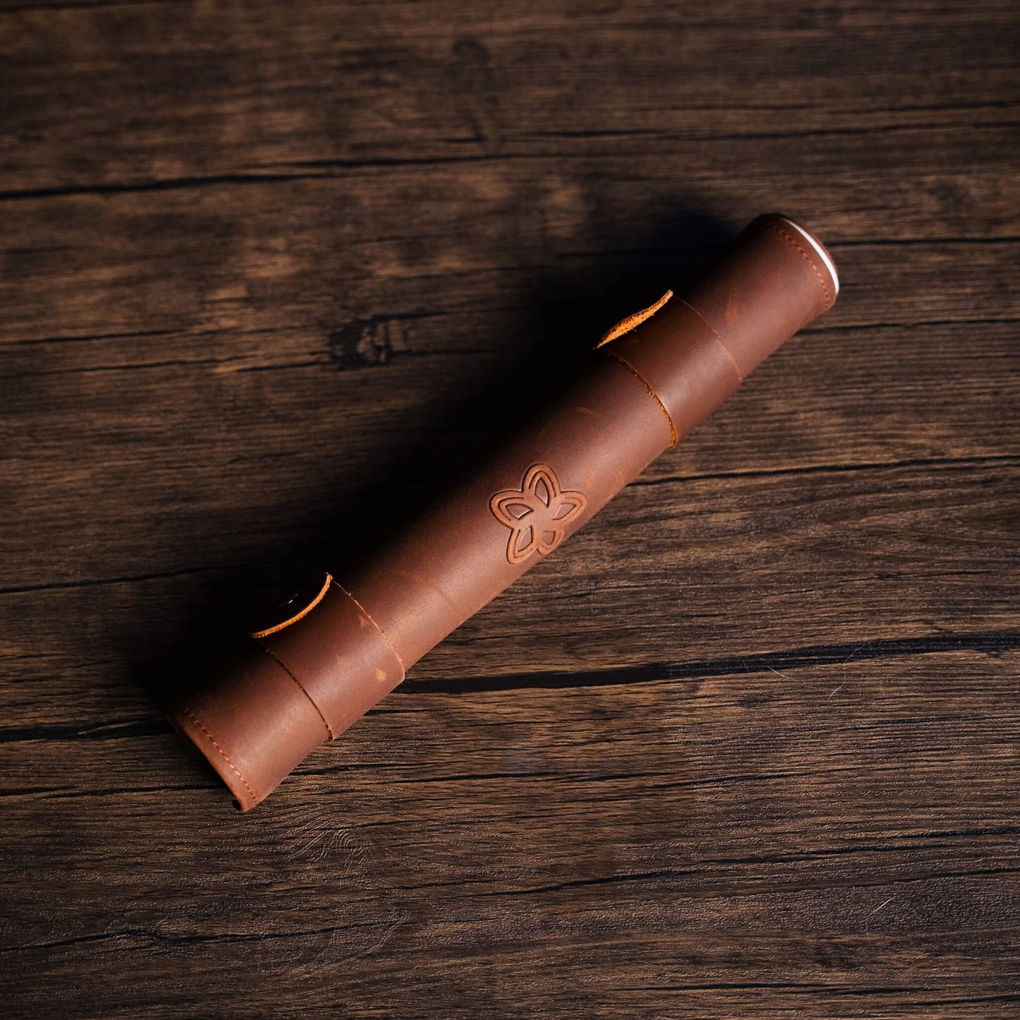 Roll-Up Leather Dice Mat