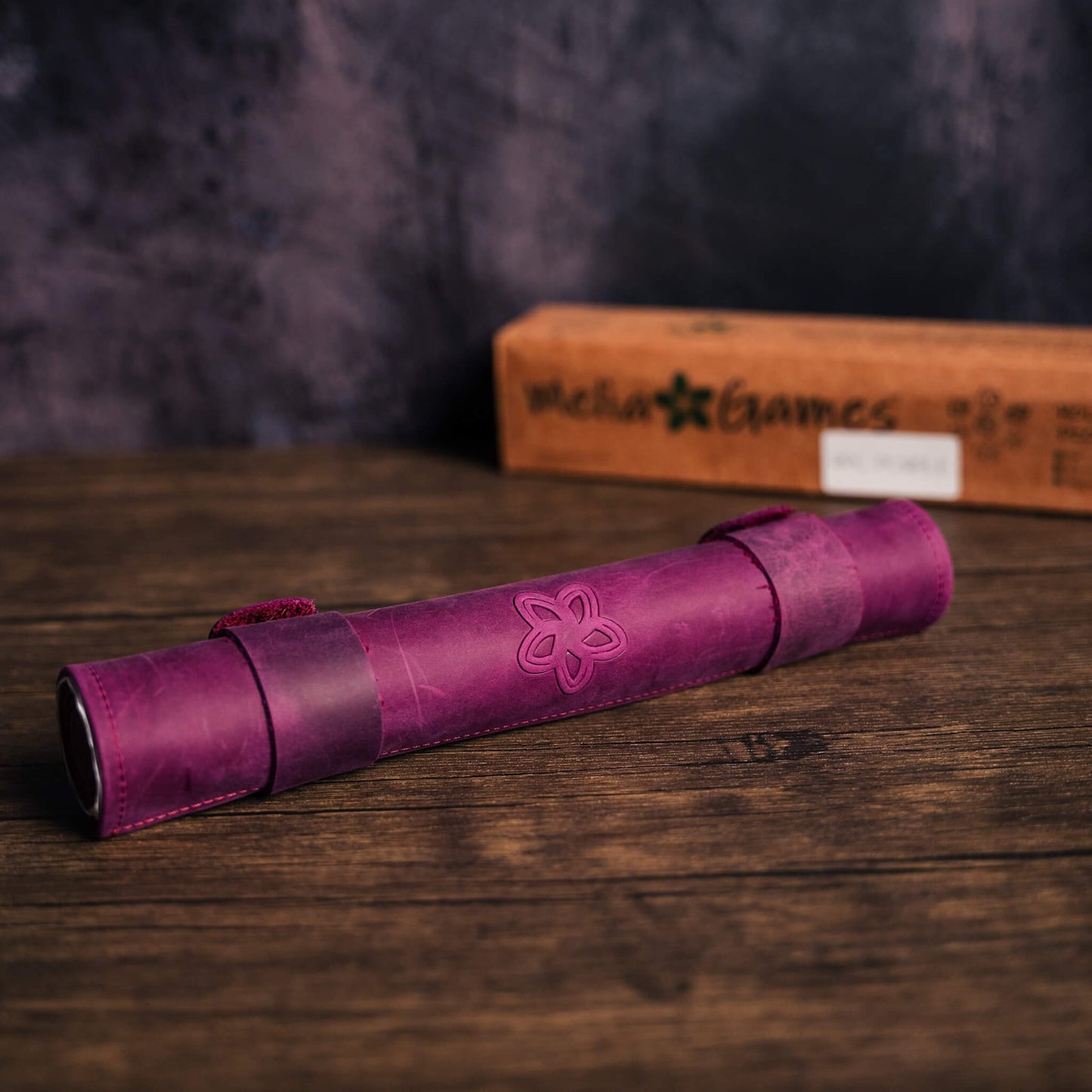 Roll-Up Leather Dice Mat