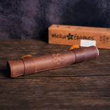 Roll-Up Leather Dice Mat