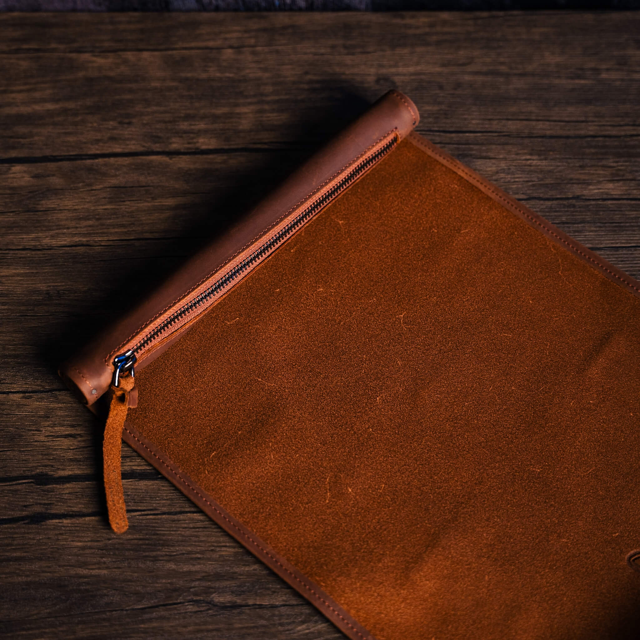 Roll-Up Leather Dice Mat