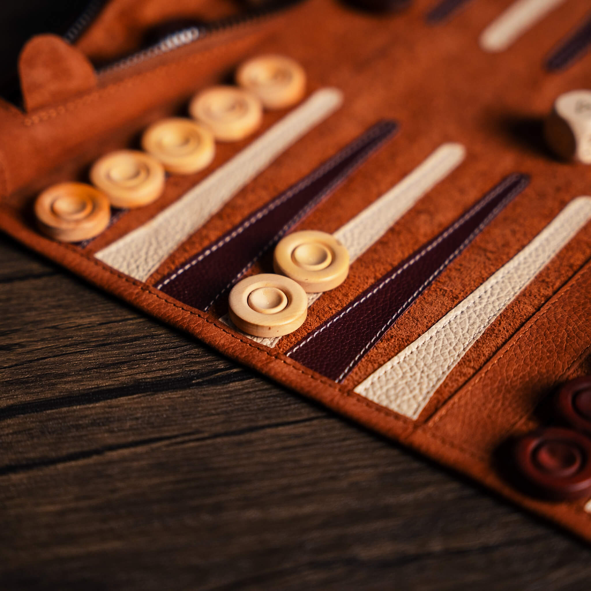 Roll-Up Nubuck Backgammon Set