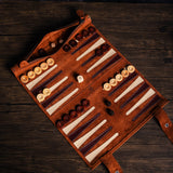 Roll-Up Nubuck Backgammon Set