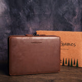 Deluxe Leather Backgammon Case