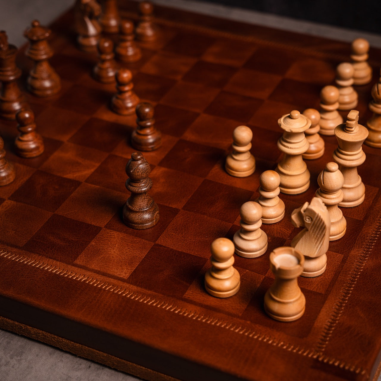 Leather Chess Board
