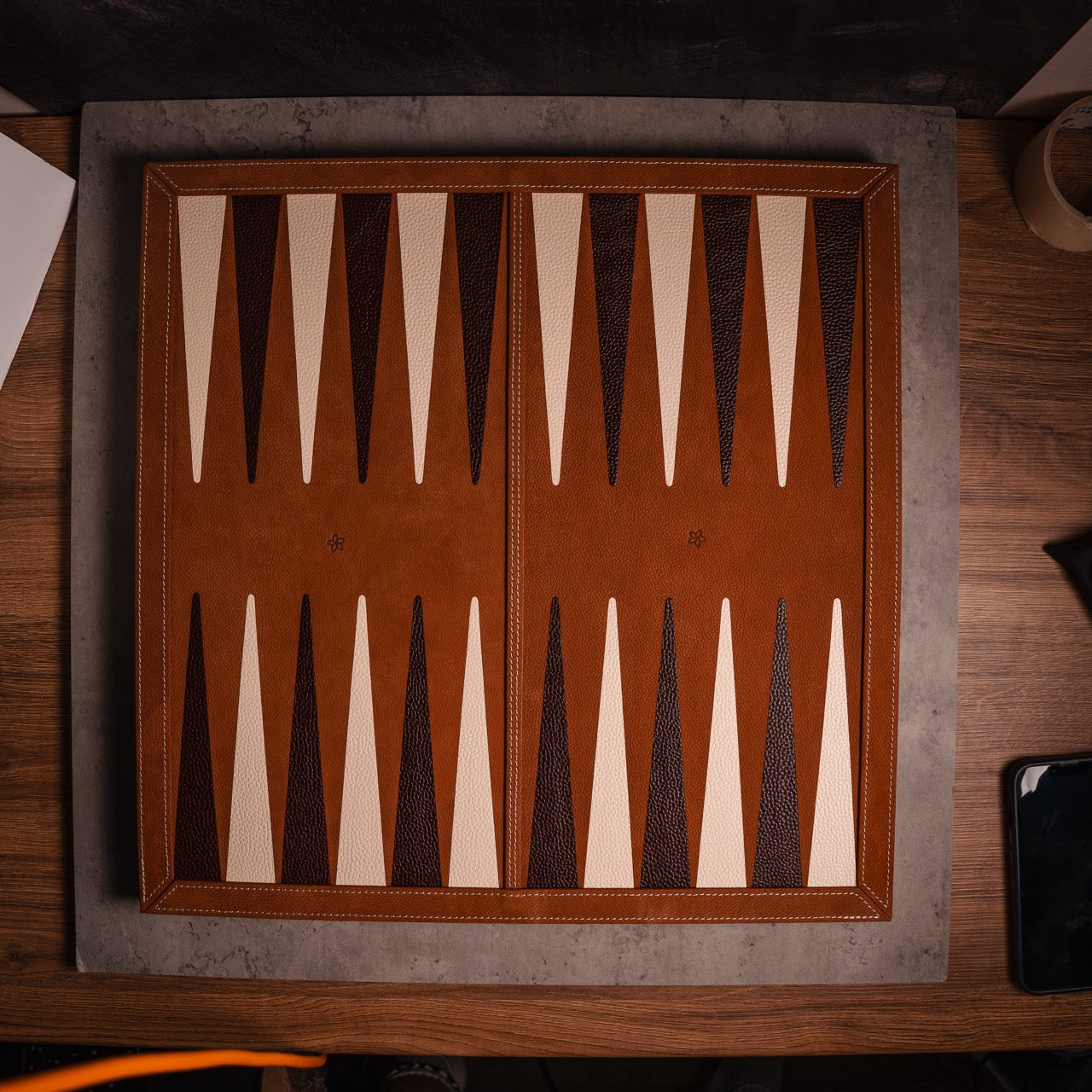 Leather Backgammon Board