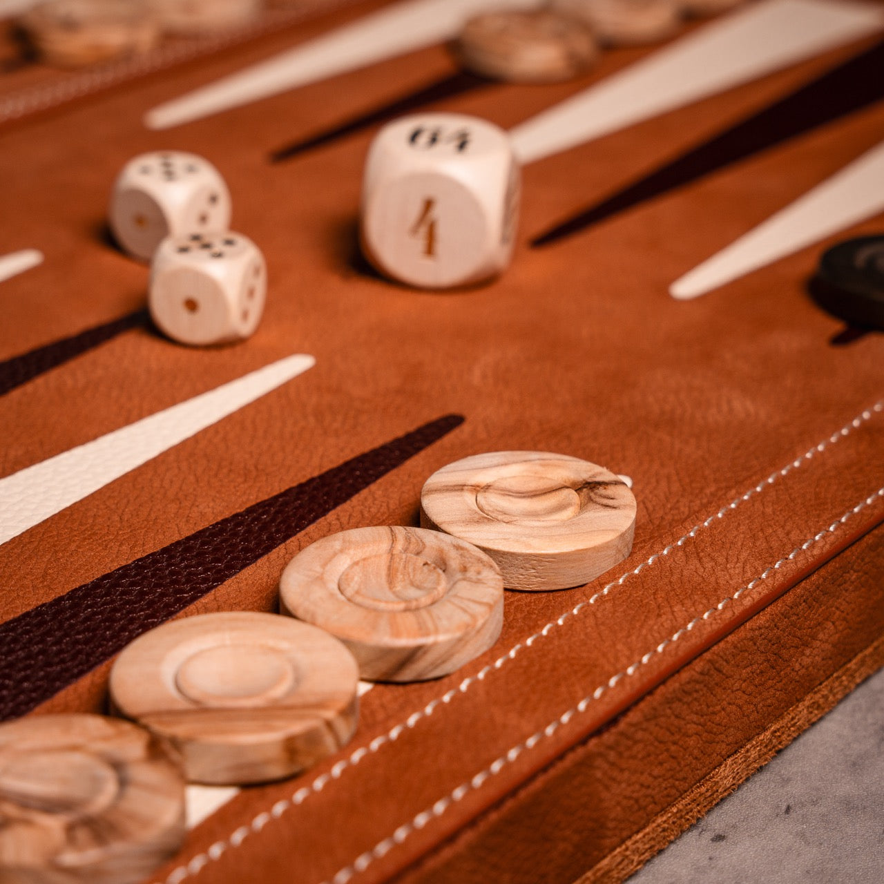 Leather Backgammon Board