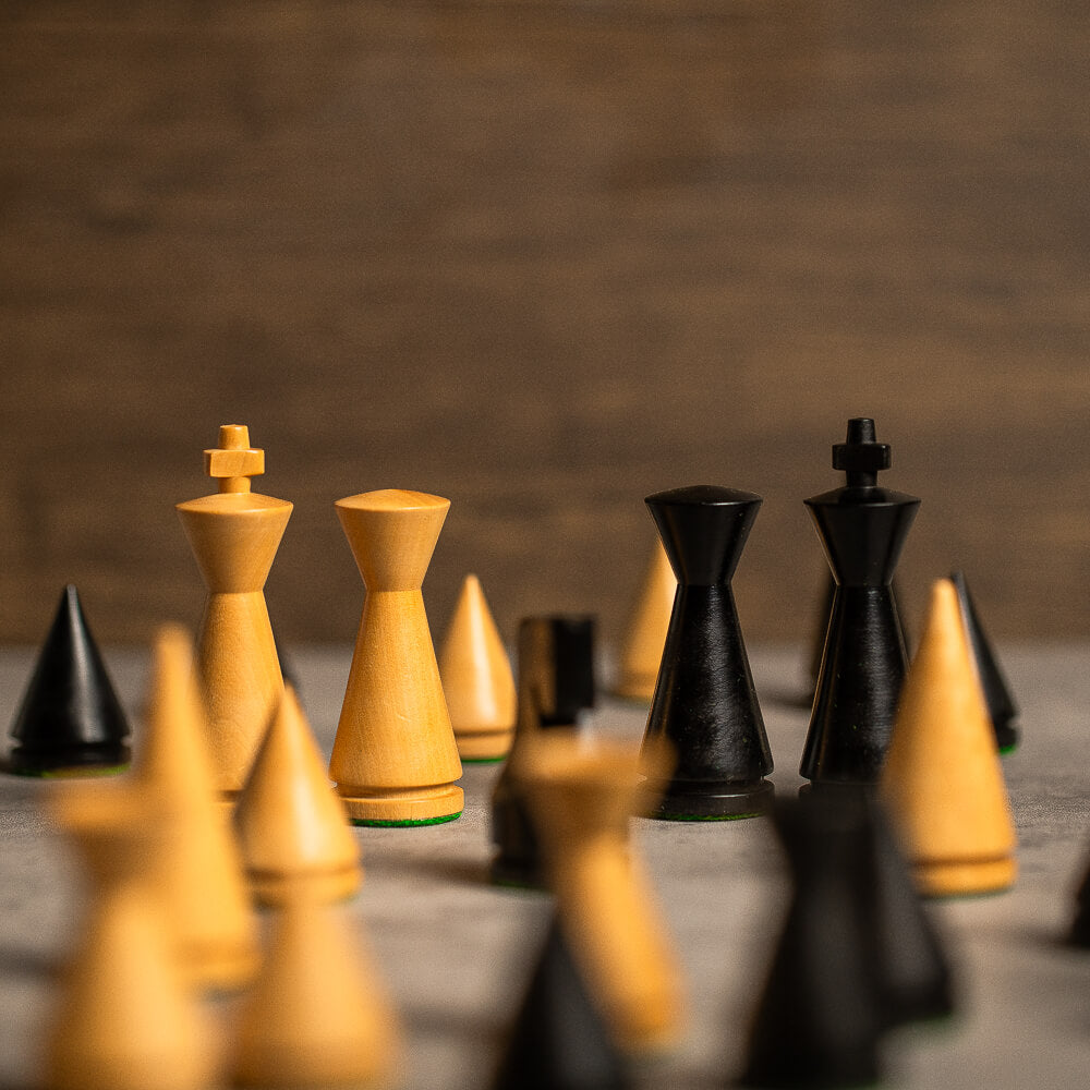 Modern Wood Chess Pieces