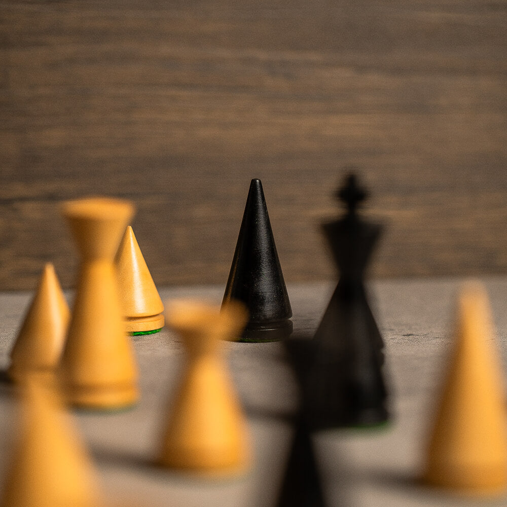 Modern Wood Chess Pieces