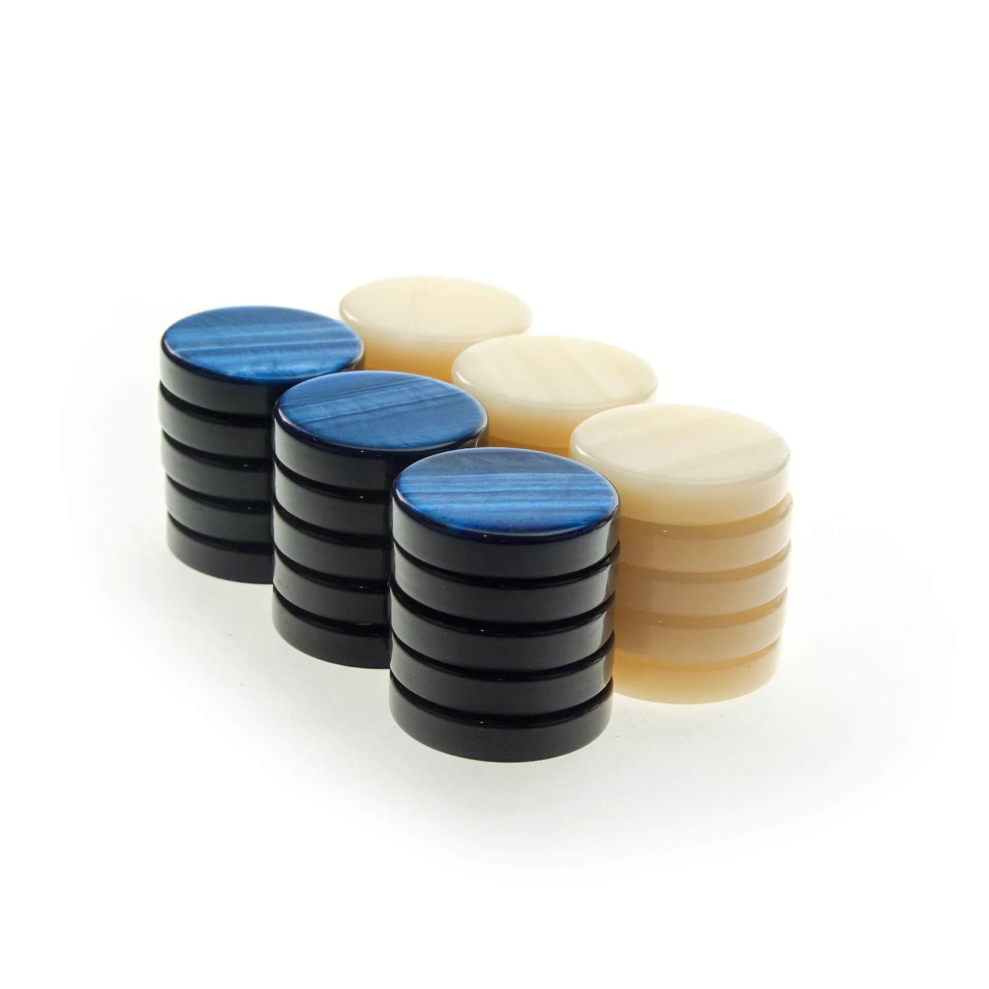 Mother Of Pearl Acrylic Backgammon Stones