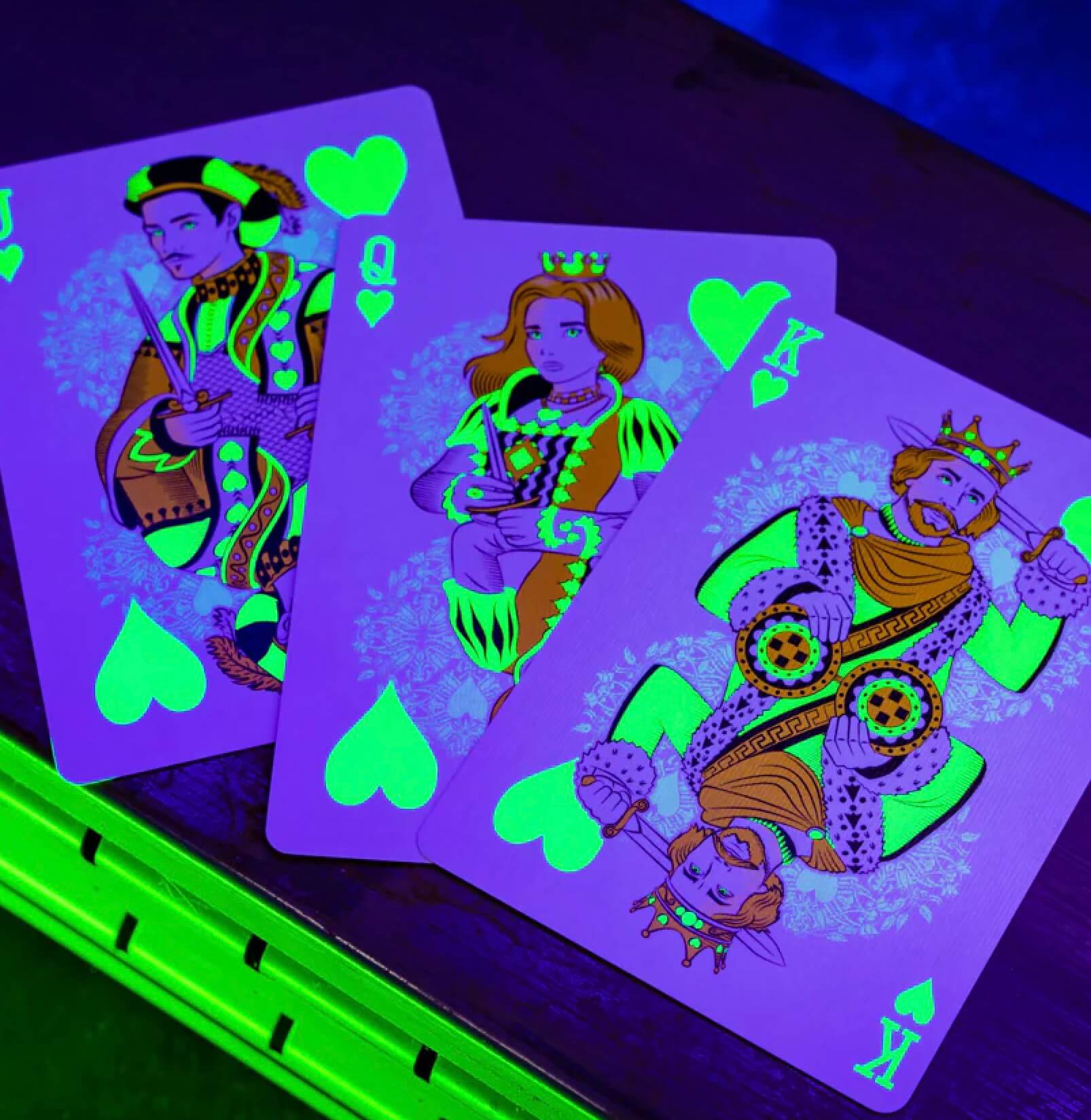 Bicycle Rider Back NEON Playing Cards