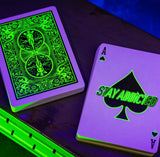 Bicycle Rider Back NEON Playing Cards