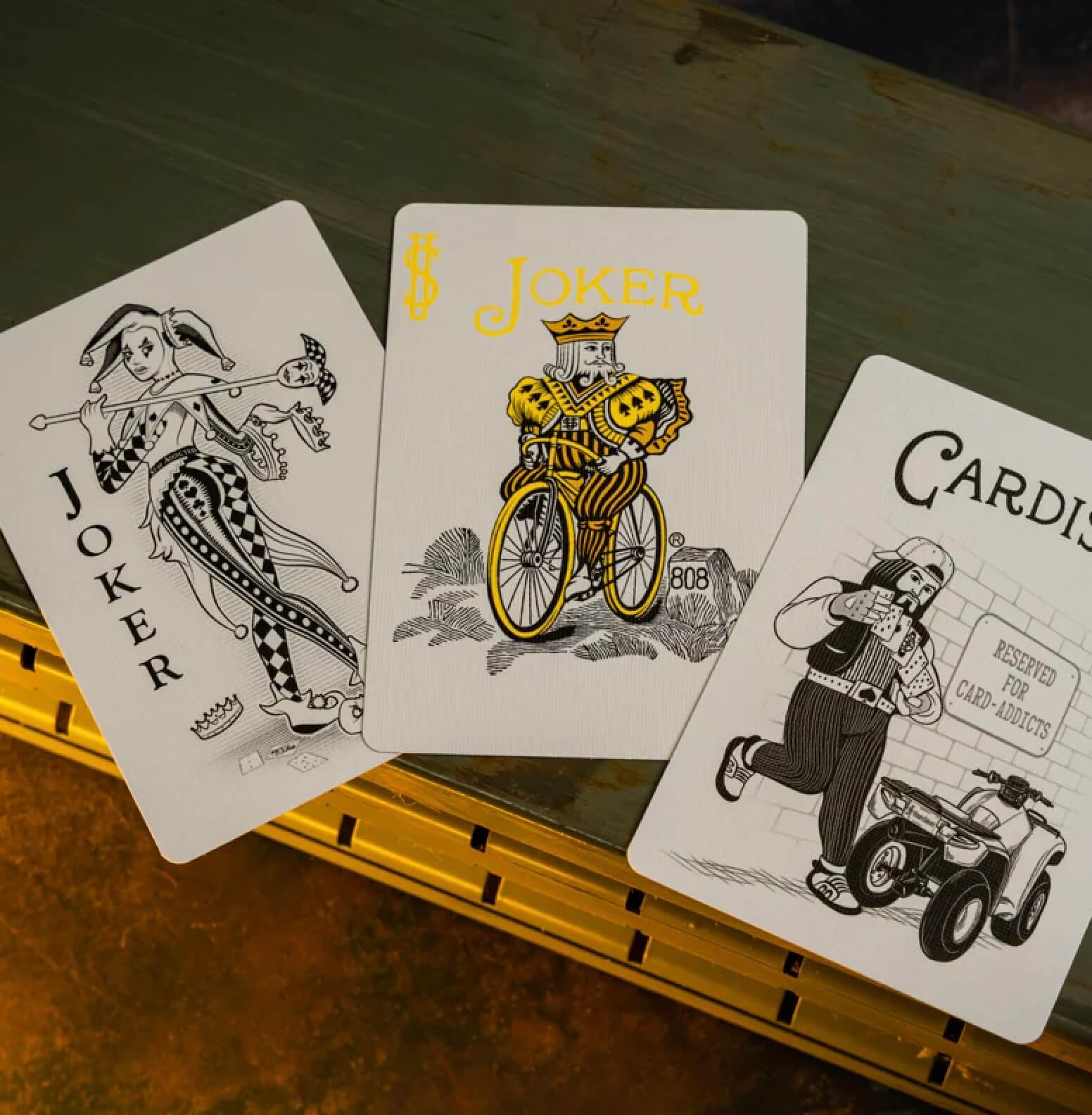 Bicycle Rider Back NEON Playing Cards