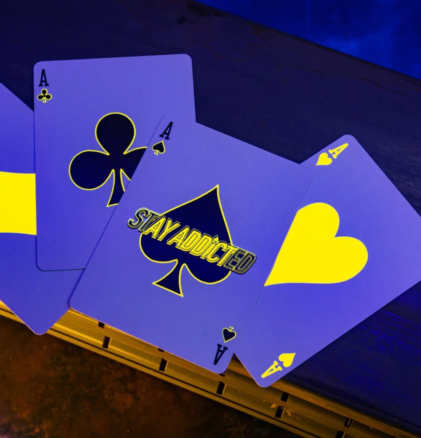Bicycle Rider Back NEON Playing Cards