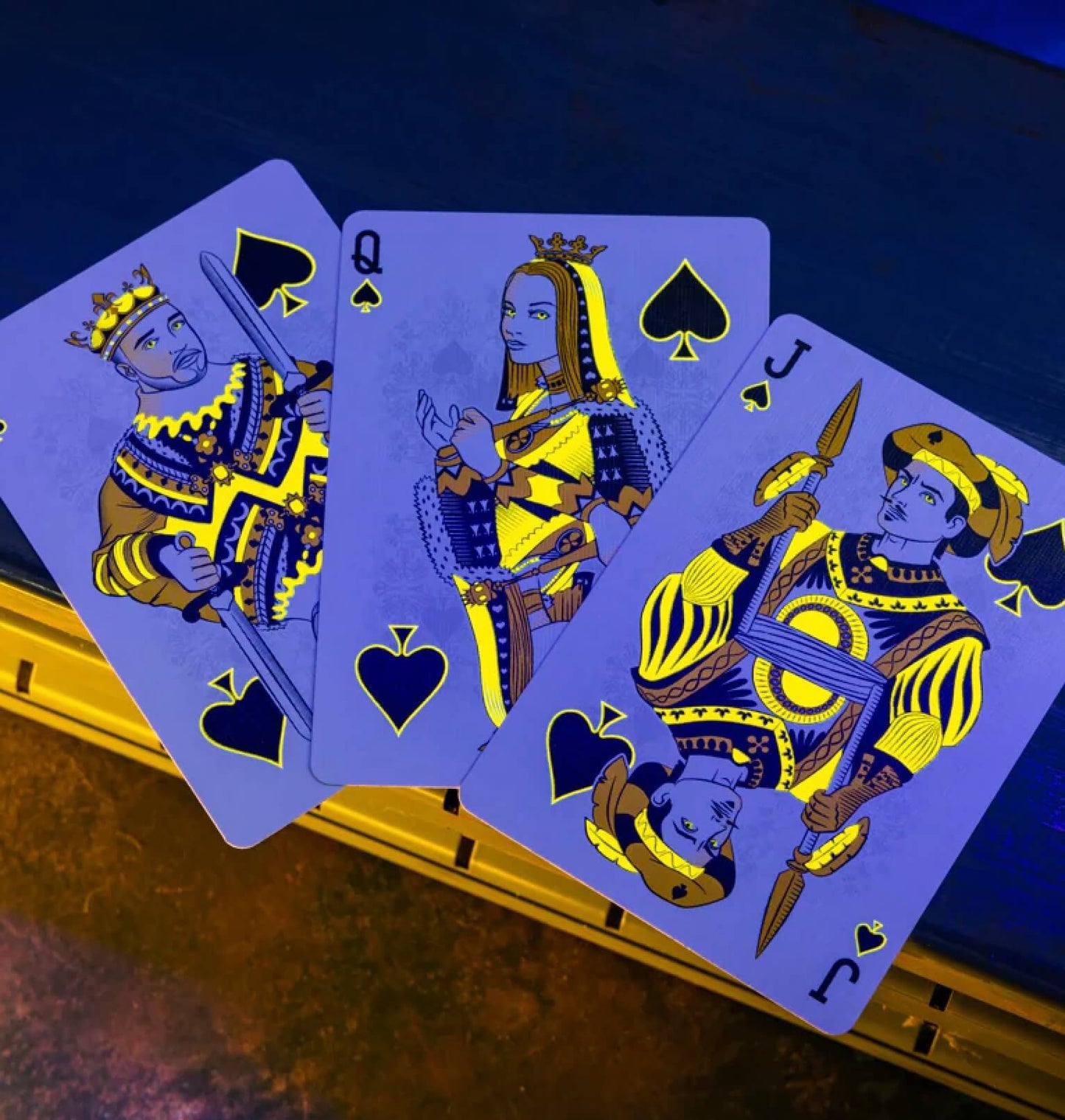 Bicycle Rider Back NEON Playing Cards
